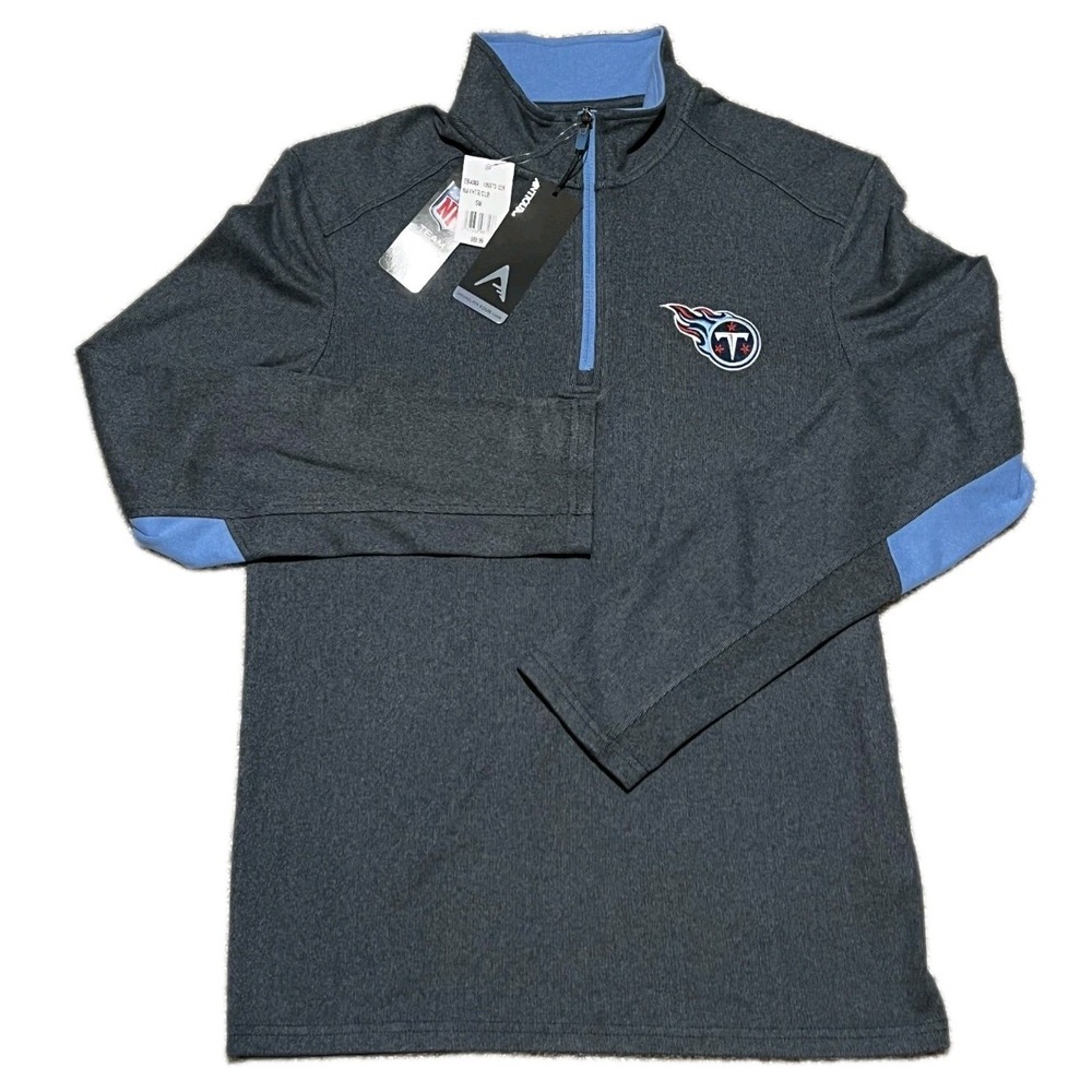 Tennessee Titans Pullover Zip Mens S - Medium Blue Embroidered Logo NWT‎ MSRP 70